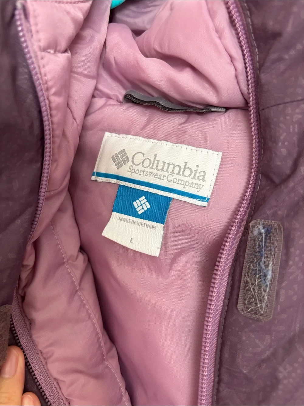 Columbia Purple Girls' Hooded Rain Jacket